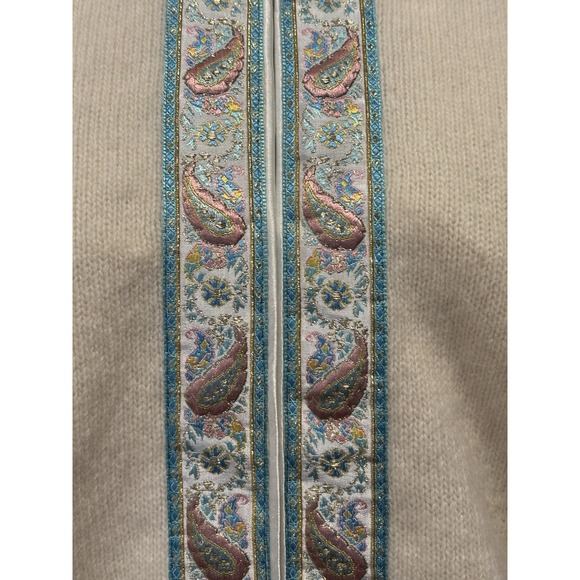 VTG Deans Lord & Taylor Hand Frame Knit Lambswool Angora Lined Sweater Sz L  42 - Picture 8 of 10